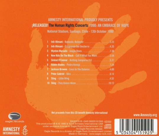 The Human Rights Concerts 1990 An Embrace Of Hope [CD]