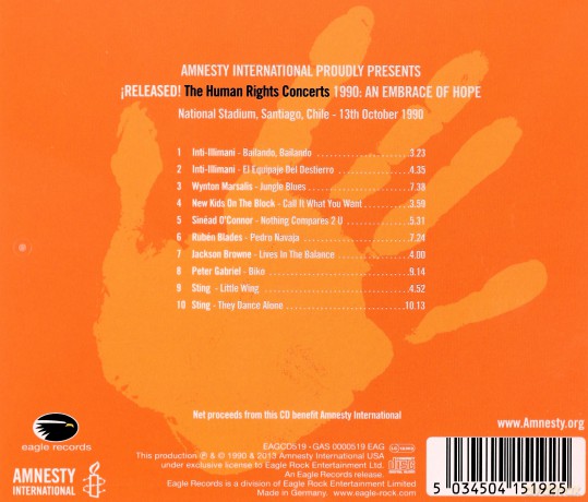 The Human Rights Concerts 1990 An Embrace Of Hope [CD]