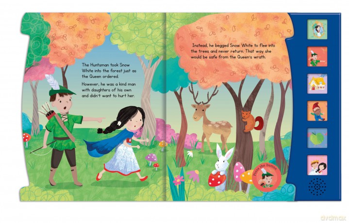 Snow White And The Seven Dwarfs Fairy Tale Sound Book - 6 Enchanting Sound Buttons To Press And Play (Sound Books) [KSIĄŻKA]