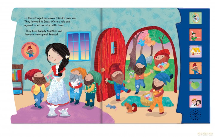 Snow White And The Seven Dwarfs Fairy Tale Sound Book - 6 Enchanting Sound Buttons To Press And Play (Sound Books) [KSIĄŻKA]