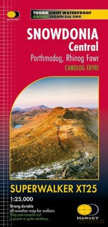 Snowdonia Central Superwalker - 1:25,000 map: Porthmadog, Rhinog Fawr (Superwalker XT25) - Harvey Maps [KSIĄŻKA]