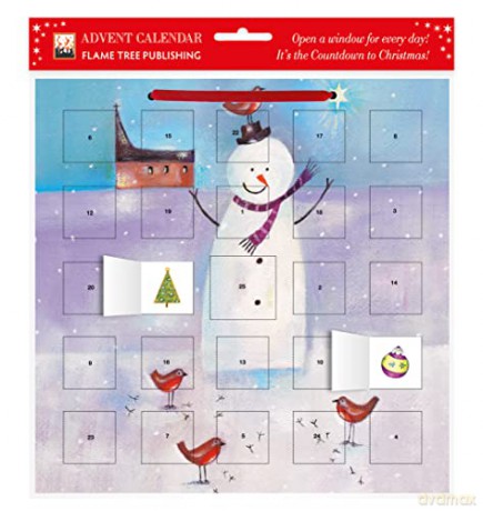 Snowman Robin Kalendarz Adwentowy (with stickers) - Flame Tree Studio [KALENDARZ]