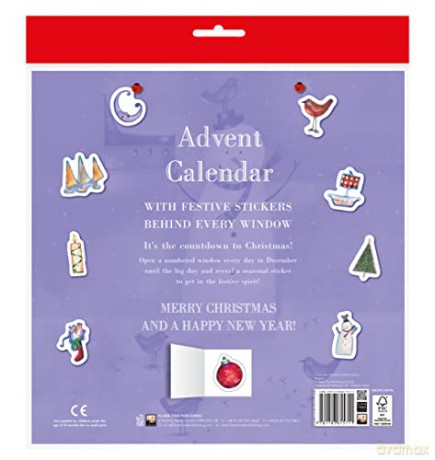 Snowman Robin Kalendarz Adwentowy (with stickers) - Flame Tree Studio [KALENDARZ]
