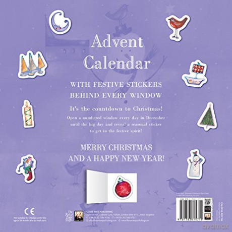 Snowman Robin Kalendarz Adwentowy (with stickers) - Flame Tree Studio [KALENDARZ]