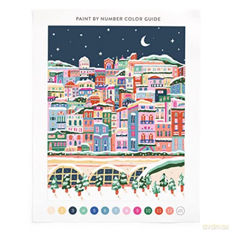 Snowy City 11x14 Paint by Number Kit - Galison [KSIĄŻKA]