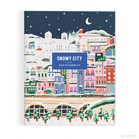 Snowy City 11x14 Paint by Number Kit - Galison [KSIĄŻKA]