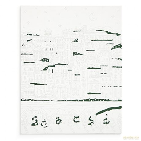Snowy City 11x14 Paint by Number Kit - Galison [KSIĄŻKA]