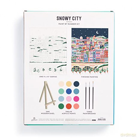 Snowy City 11x14 Paint by Number Kit - Galison [KSIĄŻKA]