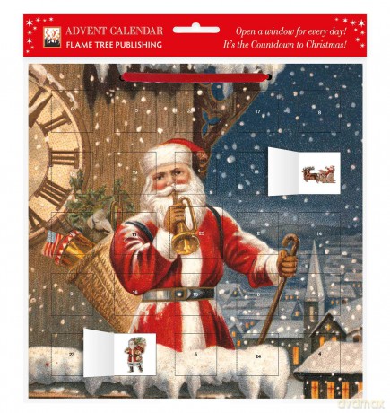 Snowy Santa with Stickers December 2016-2017 Advent Winter Holiday Christmas Planner Calendar 12inch x 12inch (Flame Tree Publishing) - Flame Tree Studio [KALENDARZ]