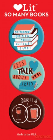 So Many Books 3 Badge Set: LoveLit (LoveLit Button Assortment) - Gibbs Smith [KSIĄŻKA]