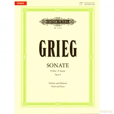 Sonata for Violin and Piano, No. 1 in F major, Op. 8 - Edvard Grieg [KSIĄŻKA]
