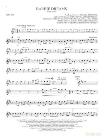 Songs from Barbie, The Little Mermaid: The Super Mario Bros. Movie, and More Top Movies for Alto Sax [KSIĄŻKA]