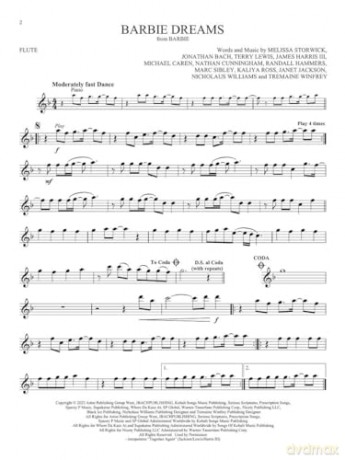 Songs from Barbie, The Little Mermaid: The Super Mario Bros. Movie, and More Top Movies for Flute [KSIĄŻKA]