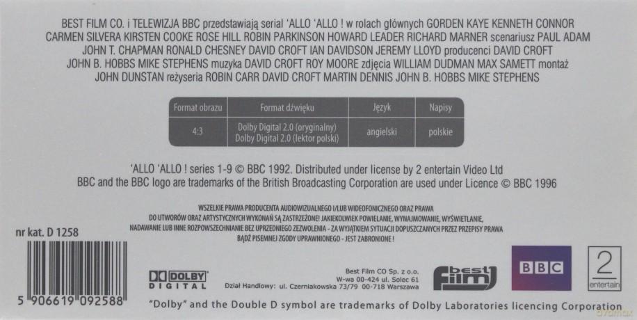 Allo Allo! sezon 1-9 [BOX] [18DVD] (BBC)