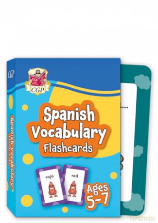 Spanish Vocabulary Flashcards for Ages 5-7 (with Free Online Audio) (CGP KS1 Activity Books and Cards) - CGP Books [KSIĄŻKA]