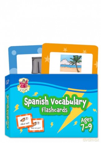 Spanish Vocabulary Flashcards for Ages 7-9 (with Free Online Audio) (CGP KS2 Activity Books and Cards) - CGP Books [KSIĄŻKA]