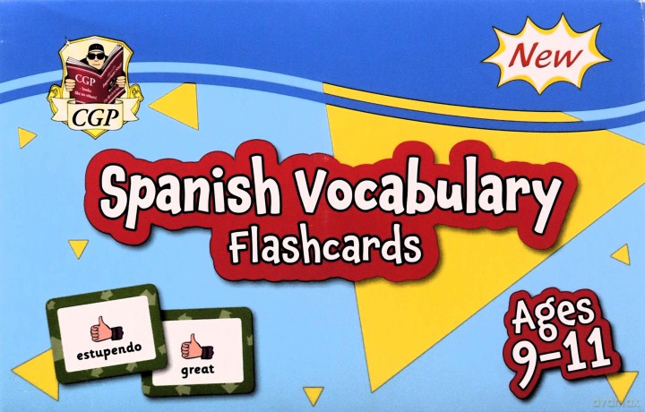 Spanish Vocabulary Flashcards for Ages 9-11 (with Free Online Audio) (CGP KS2 Activity Books and Cards) - CGP Books [KSIĄŻKA]