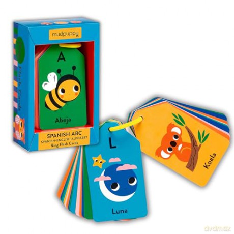 Spanish-English ABC Ring Flash Cards - Mudpuppy [KSIĄŻKA]