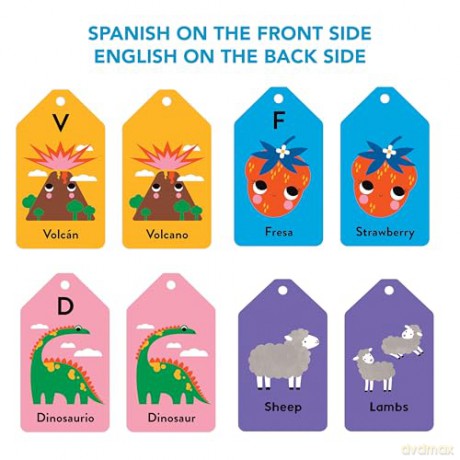 Spanish-English ABC Ring Flash Cards - Mudpuppy [KSIĄŻKA]