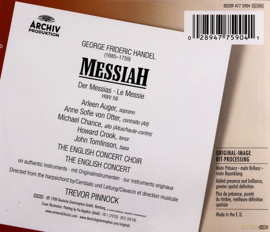 Pinnock Ec: Handel:Messiah Original Masters [2CD]