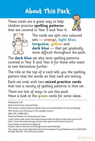 Spelling Flashcards for Ages 7-9 (CGP KS2 Activity Books and Cards) - CGP Books [KSIĄŻKA]