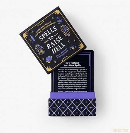 Spells to Raise Hell Cards: 50 Spells and Rituals to Reveal Your Inner Power - Jaya Saxena [KSIĄŻKA]
