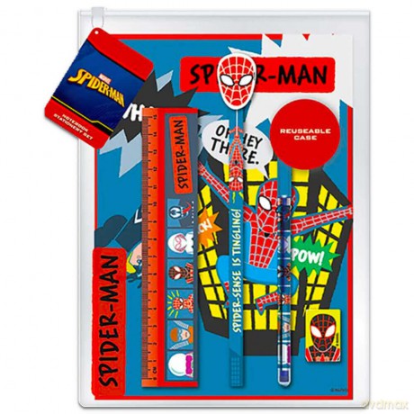Spider-Man A5 Lined Notebook and Stationery Set (Heroes and Villains Design) - Official Merchandise