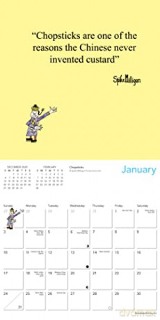 Spike Milligan Mini Wall calendar 2021 (Art Calendar) - Flame Tree Studio [KALENDARZ]