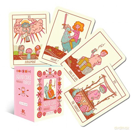 Squid Cake Marseille Tarot: 78 Gilded Cards and 184-page Guidebook - Jess Rollar [KOMIKS]