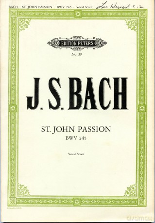 St. John Passion BWV 245 (Vocal Score in English) - Johann Sebastian Bach [KSIĄŻKA]