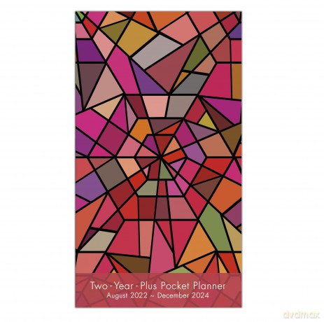 Stained Glass August 2022 - December 2024 Two-Year-Plus Pocket Planner (CHECKBOOK2 YEAR POCKET PLANNER) [KSIĄŻKA]