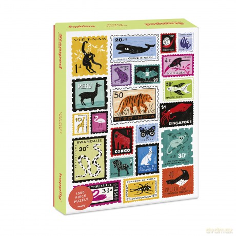 Stamped 1000 Piece Jigsaw Puzzle for Adults | The for Animal Lovers| Premium 100% Recycled Board | Modern 1000 Piece Puzzle for Adults | Happily Jigsaw Puzzles [PUZZLE]