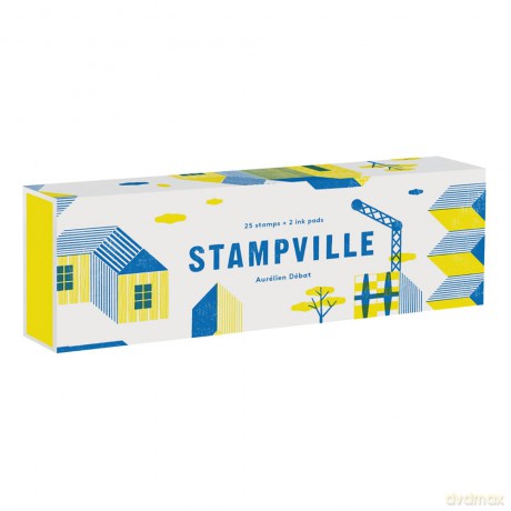 Stampville: 25 stamps + 2 ink pads - Aurelian Debat [KALENDARZ]