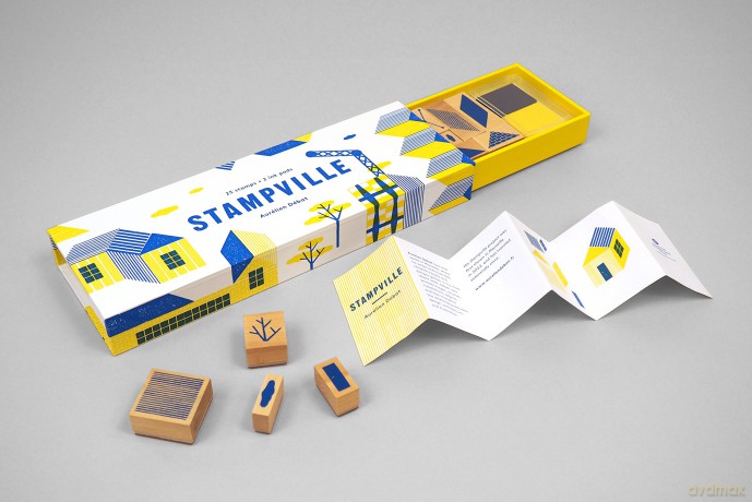 Stampville: 25 stamps + 2 ink pads - Aurelian Debat [KALENDARZ]