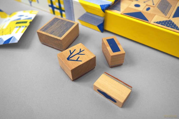 Stampville: 25 stamps + 2 ink pads - Aurelian Debat [KALENDARZ]
