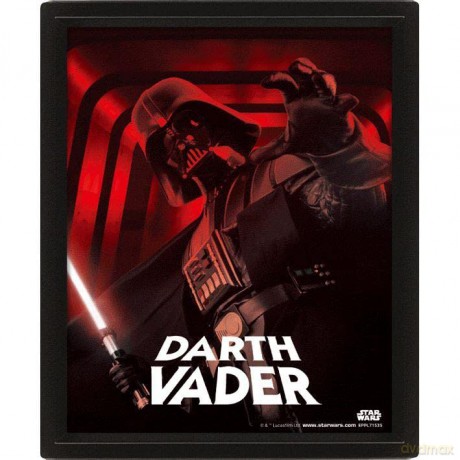 Star Wars Poster in 3D (Darth Vader Design) Lenticular Poster in Poster Frame, 25cm x 20cm x 1.3cm in Box Frame, Gifts for Men, Women, Boys and Girls - Official Merchandise [KSIĄŻKA]