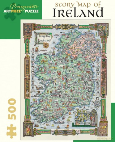Story Map of Ireland 500-piece Jigsaw Puzzle - Pomegranate [PUZZLE]