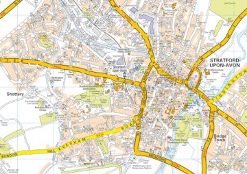 Stratford-Upon-Avon A-Z Pocket Street Map - A-Z Maps [KSIĄŻKA]