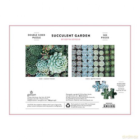 Succulent Garden 2-sided 500pc Puzzle - Sarah McMenemy [PUZZLE]
