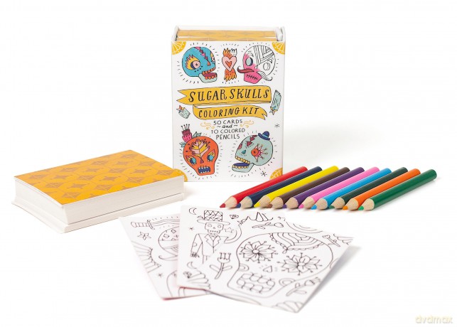Sugar Skulls Coloring Kit - Running Press [KSIĄŻKA]
