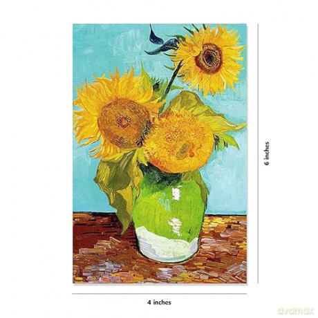 Sunflowers - 12 Blank Note Cards: 12 Blank Cards in 6 Designs with 12 Envelopes in a Keepsake Box - Tuttle Studio [KSIĄŻKA]