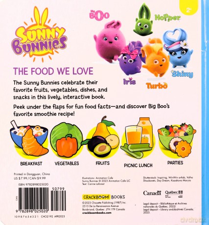 Sunny Bunnies: The Food We Love: A Lift the Flap Book - Animation Cafe [KSIĄŻKA]