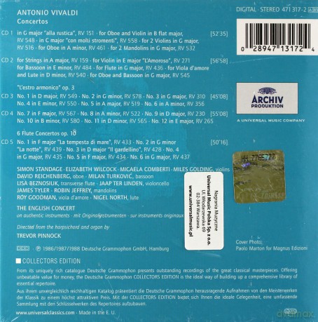Pinnock The English Concert: Vivaldi: Concertos [BOX] [5CD]