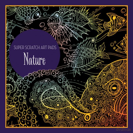 Super Scratch Art Pads: Nature - Sterling [KSIĄŻKA]