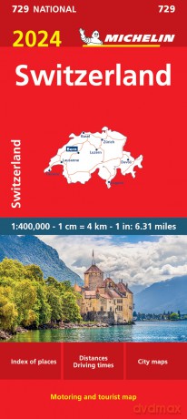 Switzerland 2024 - Michelin National Map 729 - Michelin [KSIĄŻKA]