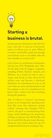 Take a Chance!: 101 Entrepreneurial Lessons for Making it Big - Larry Gaynor [KSIĄŻKA]