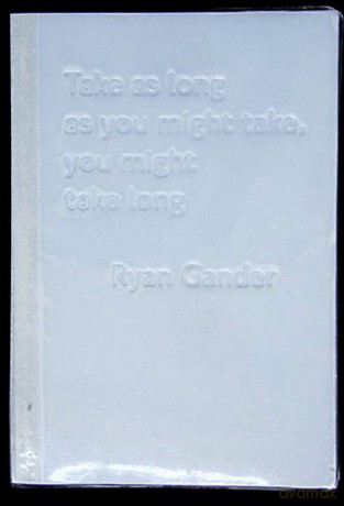 Take as Long as You Might Take, You Might Take Long - Ryan Gander [KSIĄŻKA]