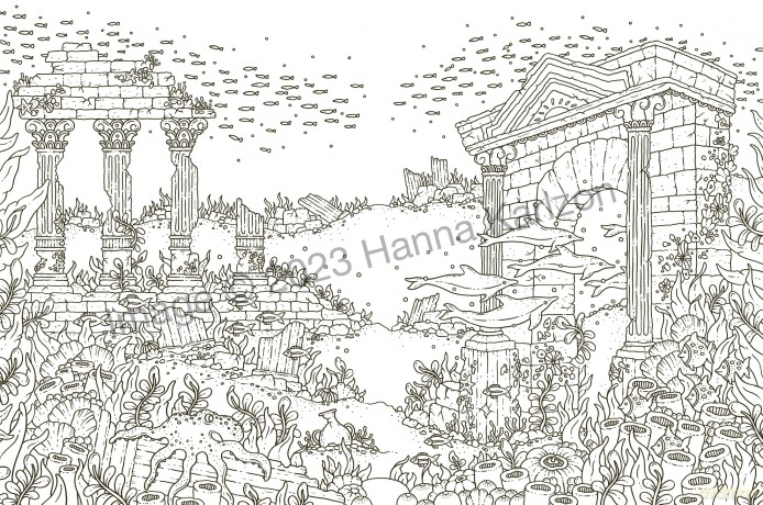 Tales from Atlantis: Coloring Book - Hanna Karlzon [KSIĄŻKA]