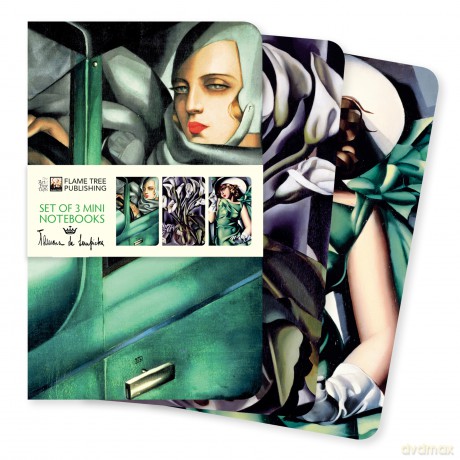 Tamara de Lempicka Set of 3 Mini Notebooks (Mini Notebook Collections) - Flame Tree Studio [KSIĄŻKA]