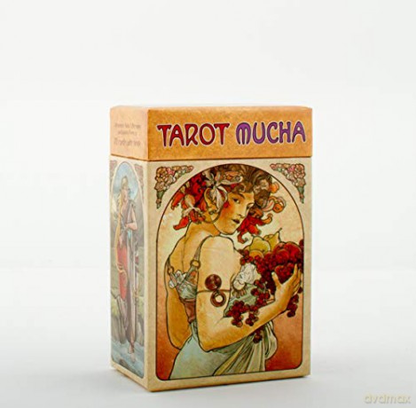 Tarot Mucha: 78 Full colour cards and 16 page guide booklet - Pietro Alligo [KSIĄŻKA]